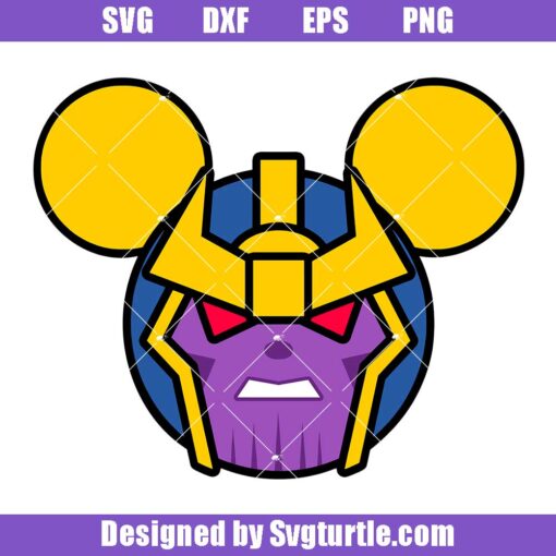 Thanos Mickey Mouse Ears Svg