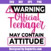 Warning Official Teenager Svg