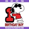 1st Birthday Boy Snoopy Svg