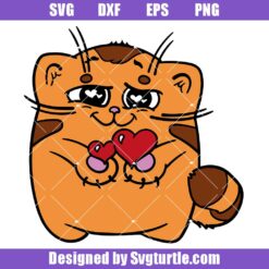 Cat-is-in-love-svg,-heart-love-svg,-valentine-day-cat-svg