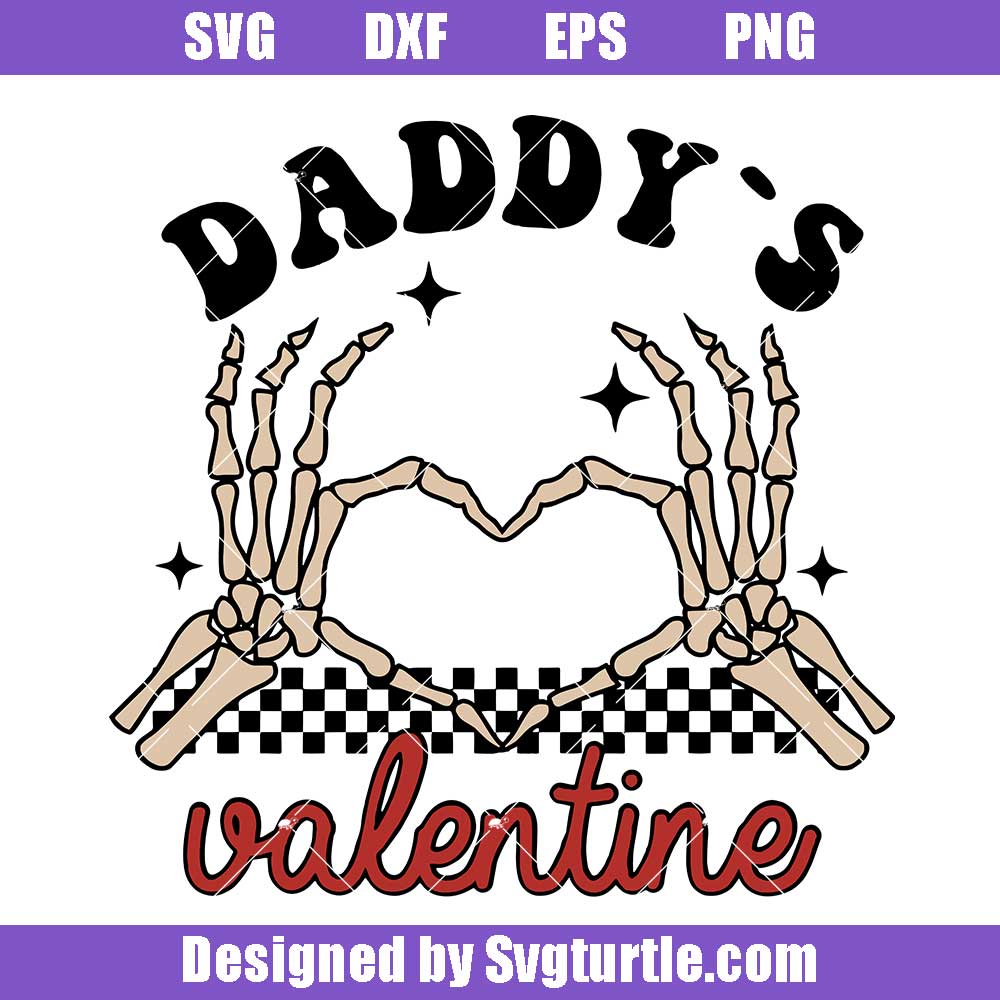 Daddy's Valentine Svg, Retro Valentine Svg