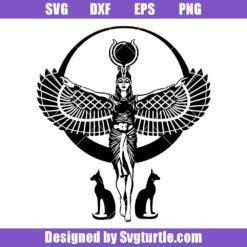 Egyptian-goddess-svg,-egyptian-queen-svg,-wings-svg,-pangan-svg