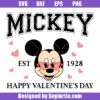 Mickey Happy Valentine's Day Svg