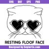 Persian-cat-wearing-heart-sunglasses-svg,-resting-floof-face-svg
