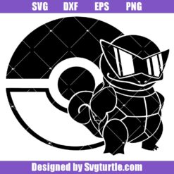 Squirtle with Pokeball Svg