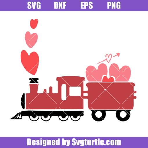 Valentine's-day-train-svg,-vintage-style-svg,-train-svg