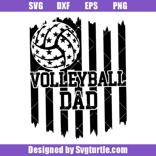 Volleyball-dad-svg,-sport-dad-svg,-volleyball-flag-svg