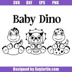 Baby Dino Svg, Cute Dinosaur Svg, Baby Svg, Baby Gift