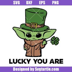 Baby Yoda Lucky You Are St Patricks Day Svg, Happy Luck Svg (1)
