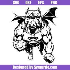 Bulldog Superhero Svg