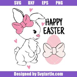 Bunny with Easter Egg Svg