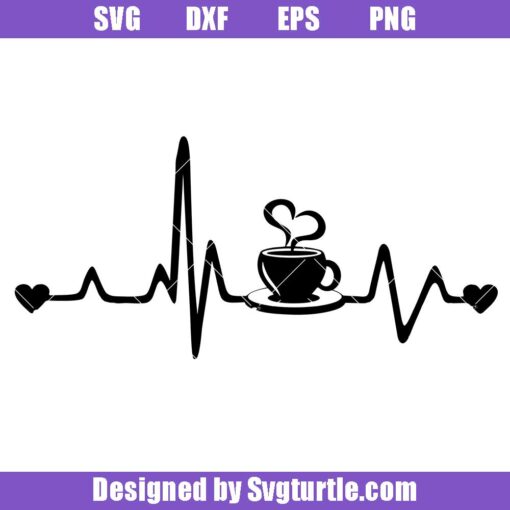 Coffee Heartbeat Svg