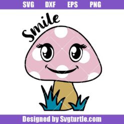 Cute-mushroom-smile-svg,-mushroom-svg,-girl-mushroom-svg