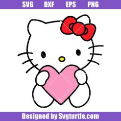 Heart Cute Cat Svg