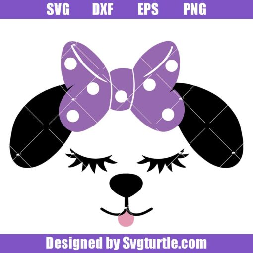 Puppy-with-bow-svg,-puppy-face-svg,-puppy-svg,-puppy-dog-svg