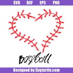 Softball Stitches Svg, Baseball Heart Svg, Baseball Svg