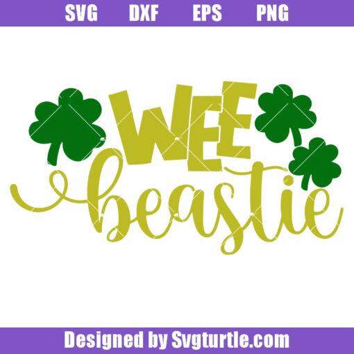 Wee Beastie Svg, Cute St. Patrick's Day Svg