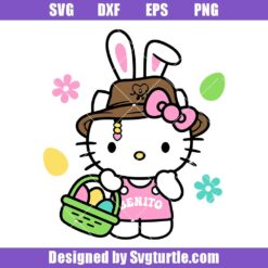 Bad Bunny Benito Happy Easter Svg, Cute Kitty Cat Svg, Easter Svg