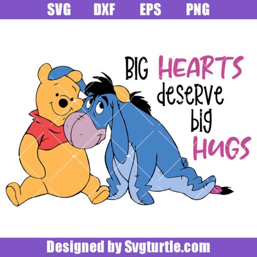 Big-hearts-deserve-big-hugs-svg,-donkey-svg,-bear-svg