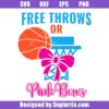 Free Throws and Pink Bows Svg