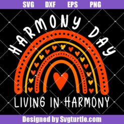 Living-in-harmony-svg,-rainbow-harmony-svg,-harmony-day-svg