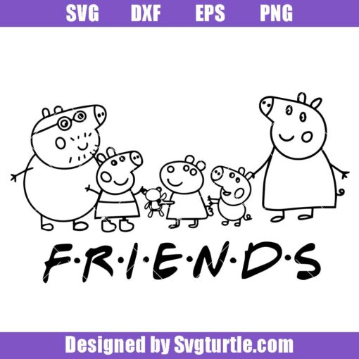 Peeppa-pig-friends-svg,-cute-frineds-svg,-peeppa-pig-family-svg