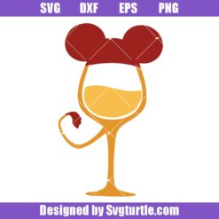 Simba Wine Glass Svg