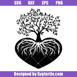 Tree Grows with Love Svg, Anniversary Svg, Sweetheart tTree Svg
