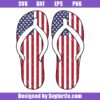 US Flag Flip Flops Svg
