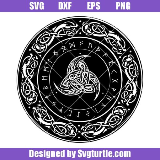 Viking-compass-svg,-celtic-norse-svg,-navigation-svg,-rune-svg