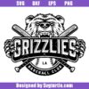 Angry Bear Mascot Baseball Team Emblem Svg