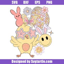 Easter Bunny Smiley Face Svg