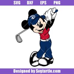 Funny Mickey Golfer Svg