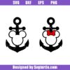 Mickey and Minnie Anchor Head Svg