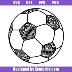 Polynesian Tribal Soccer Ball Svg