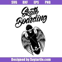 Skateboard-wings-svg,-skateboarding-svg,-angel-wings-svg