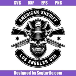 The Skull of the American Sheriff Svg, A Tribute to Law Enforcement Svg