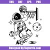 Astro-&-basketball-ring-svg,-spaceman-playing-basketball-svg