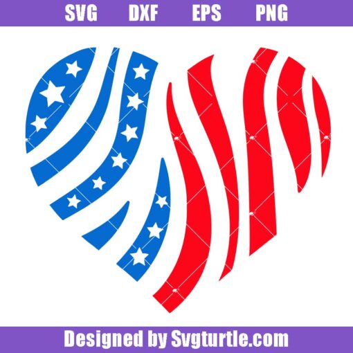 Patriotic Heart Svg