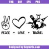 Peace, Love and Travel Svg