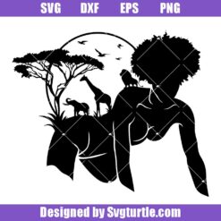 Sexy Woman African Scene Svg