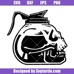 Skull Coffee Pot Svg