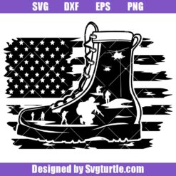 US Military Scene Boots Svg