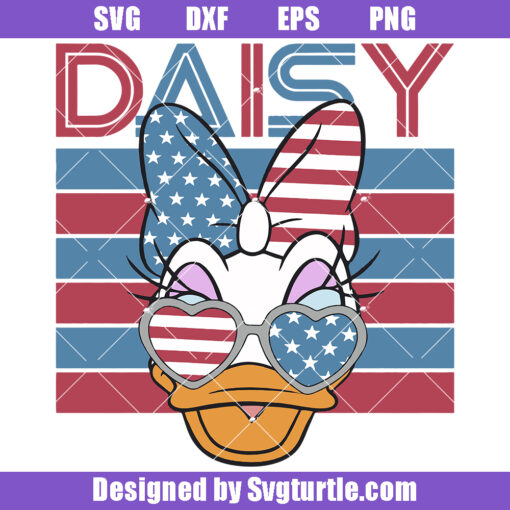 Daisy Duck Face 4th of July Svg