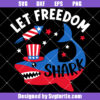 Let Freedom Shark Svg, American Boys Svg, Kids 4th July Svg