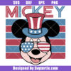 Mickey Mouse Face 4th of July Svg