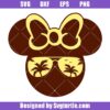 Minnie-mouse-head-bow-and-sunglasses-svg,-summer-beach-svg