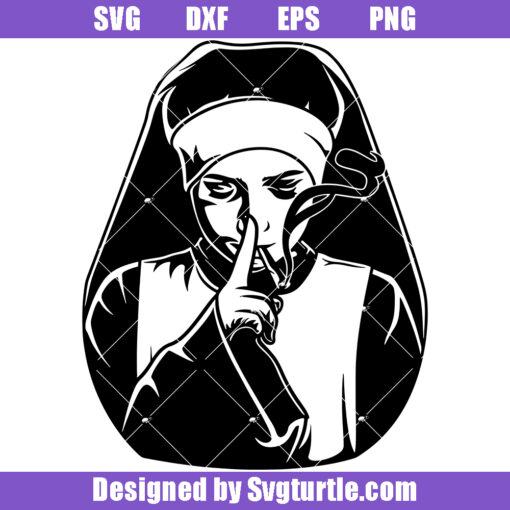 Nun Smoking Weed Svg