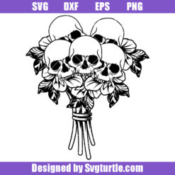 Skull Bouquet Svg