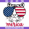Tiger With American Flag Sunglasses Svg, 4th Of July Tiger Svg